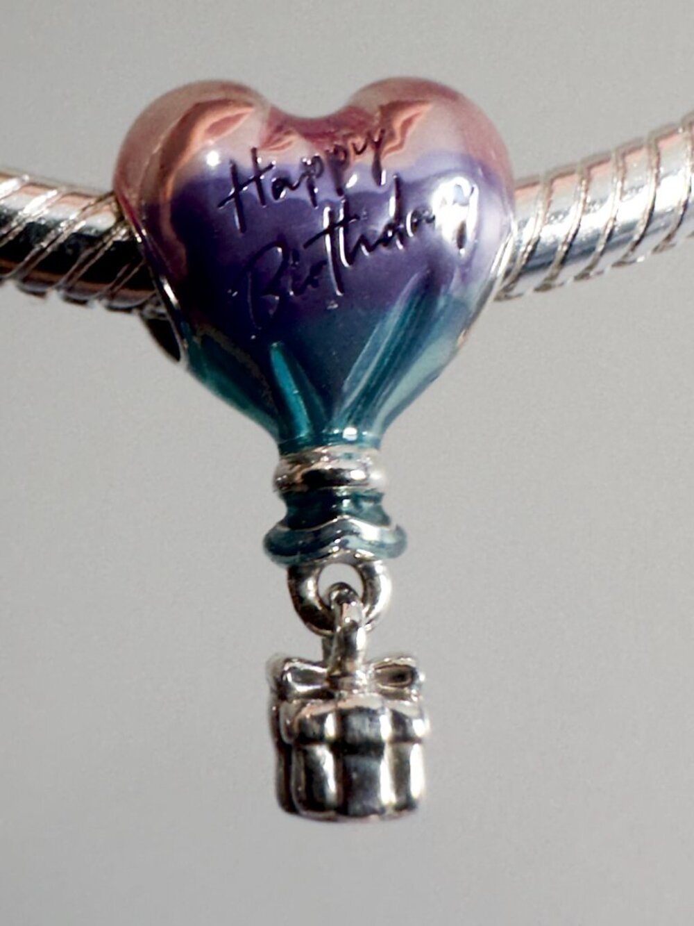 PANDORA Happy Birthday Hot Air Balloon Charm Pendant 791501C01 / Pandora Charms